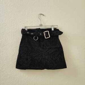 Black Sparkle Mini Skirt Size M ( Size Run Small)
